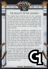 The Duality of Legions I